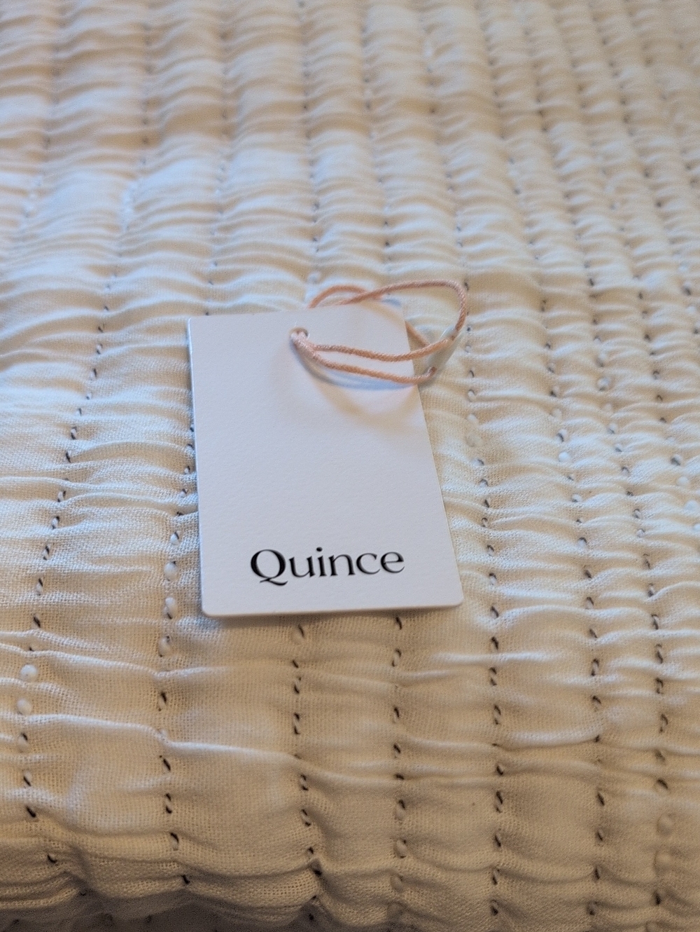 Organic Cotton Channel Stitch Coverlet - QNJRA796126